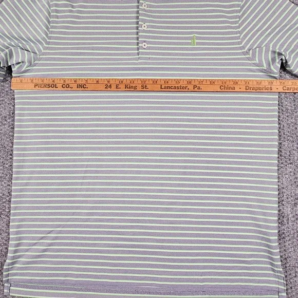 Johnnie O Hangin' Out Striped Golf Polo Shirt Mens Short Sleeve Performance - Picture 5 of 7